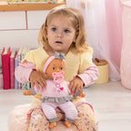 Bayer Кукла с меко тяло 30 см. My First Baby със сива панделка