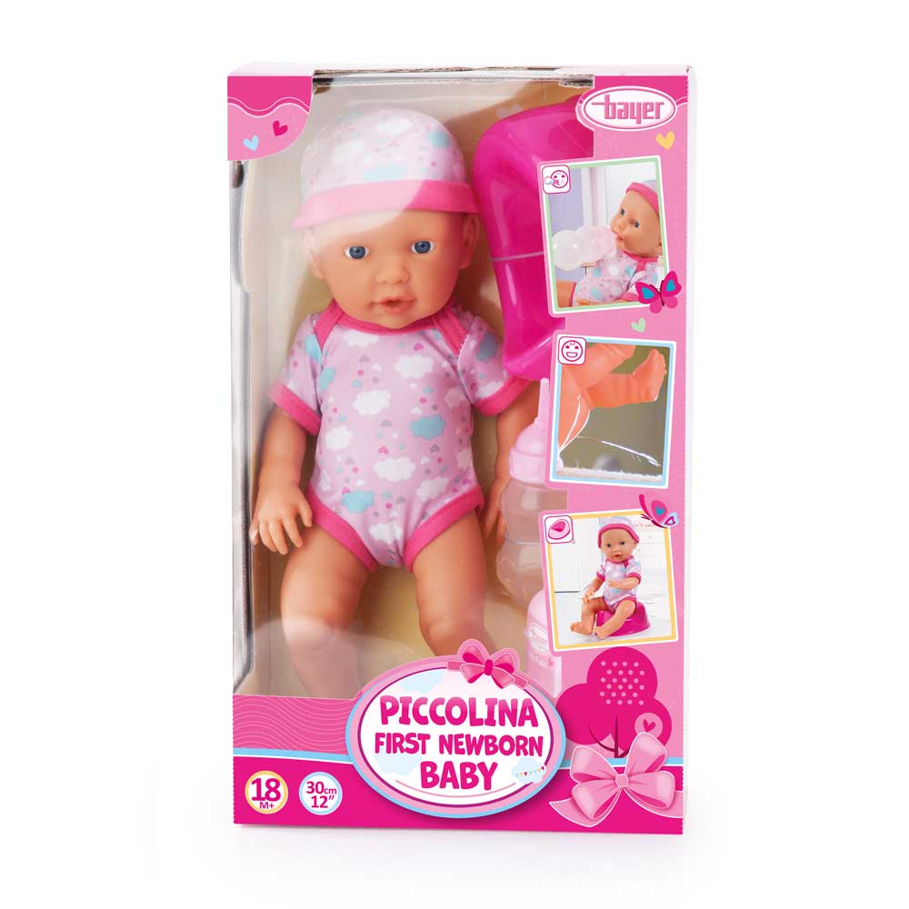 Bayer Кукла Piccolina 30см.New Born Baby Пишкаща