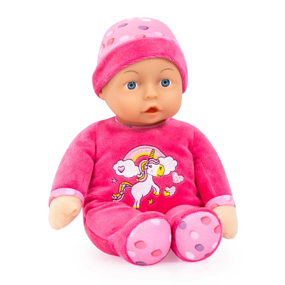 Bayer Кукла меко тяло 30 см. My First Baby гащеризон с еднорог