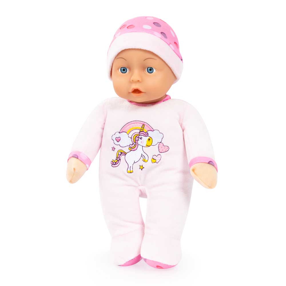 Bayer Кукла меко тяло 30 см. My First Baby гащеризон с еднорог