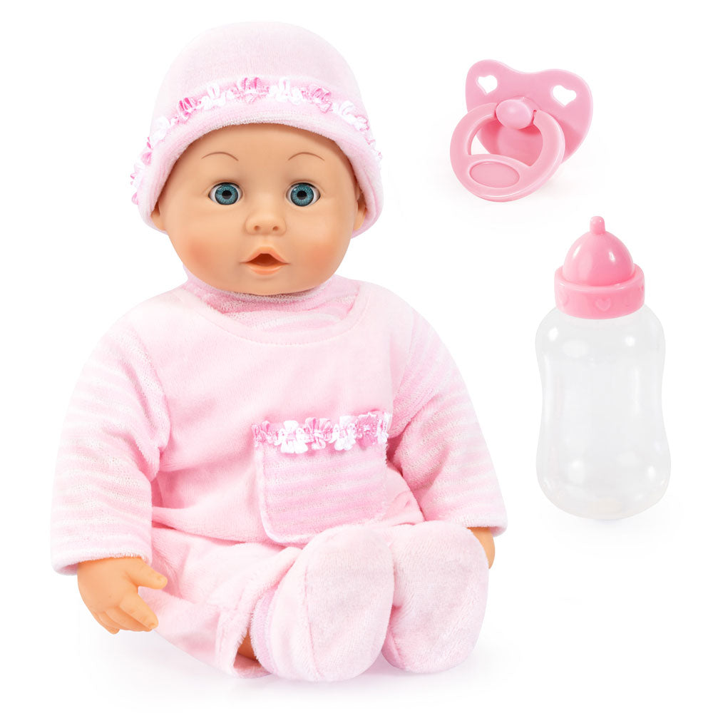 BAYER Кукла Baby Моите Първи Думи 38см. Рокля с Джобче