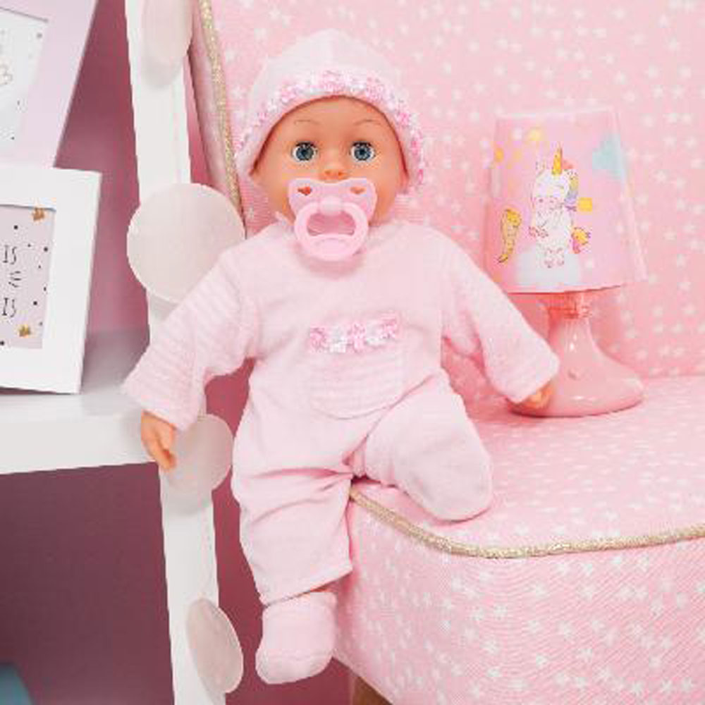 BAYER Кукла Baby Моите Първи Думи 38см. Рокля с Джобче