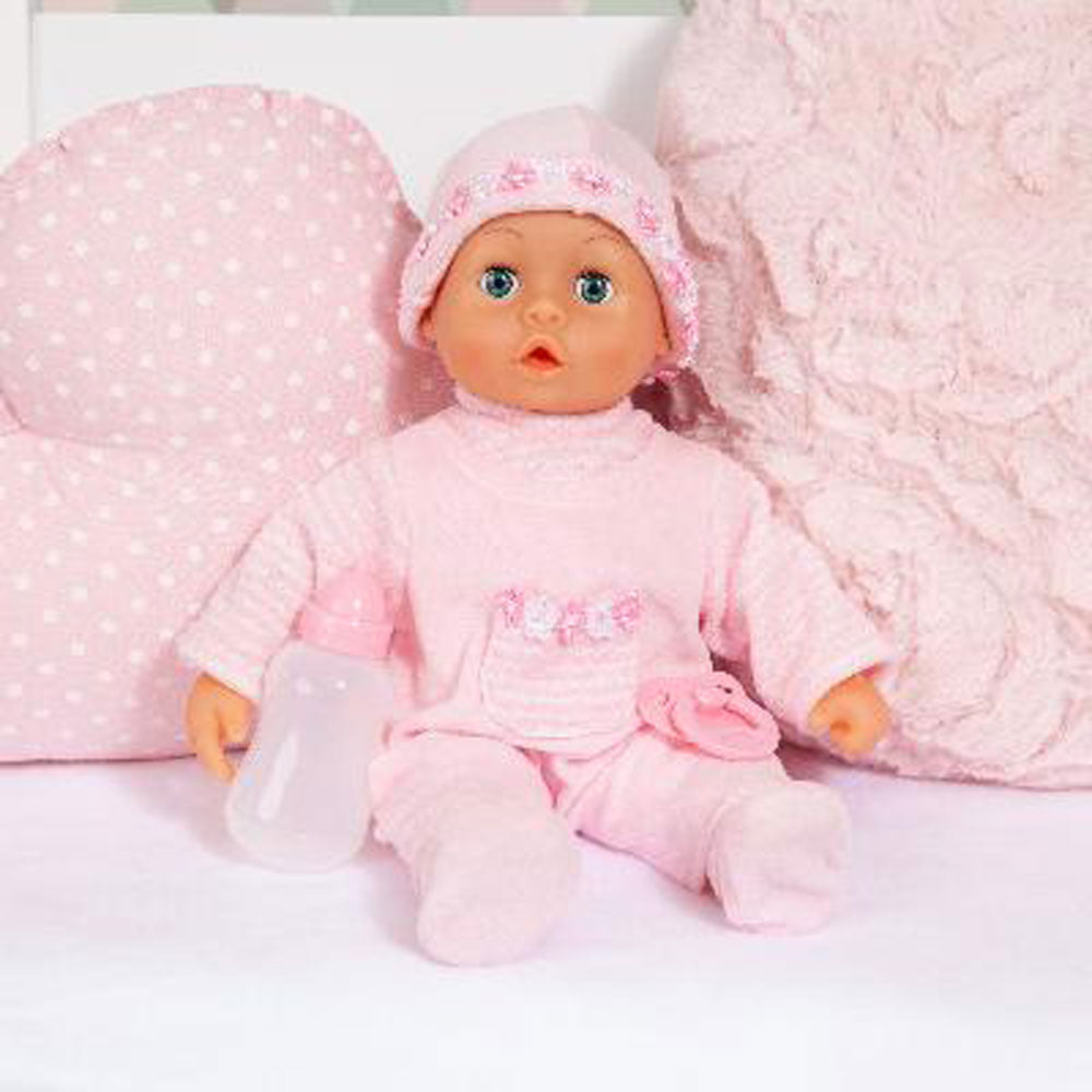 BAYER Кукла Baby Моите Първи Думи 38см. Рокля с Джобче