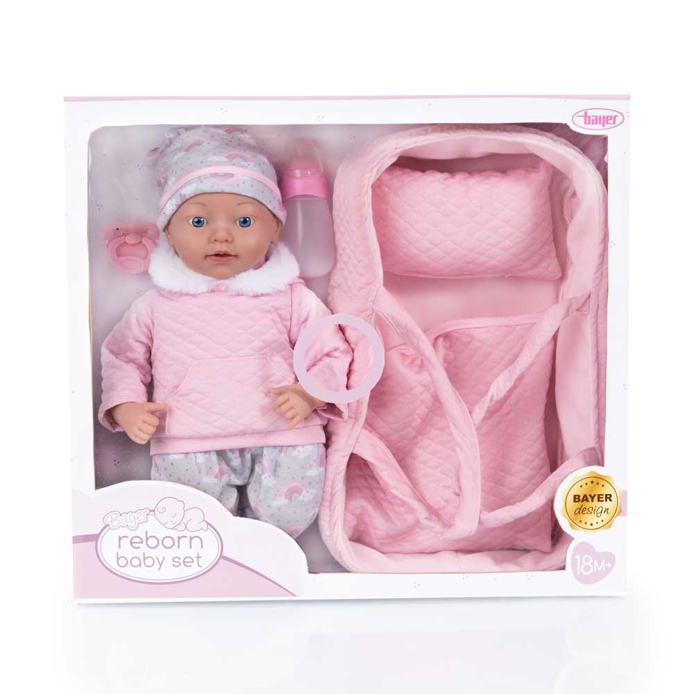 BAYER Кукла Бебе Reborn 38см. с Кош