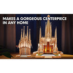 CubicFun Пъзел 3D Sagrada Familia 696ч. с LED светлини