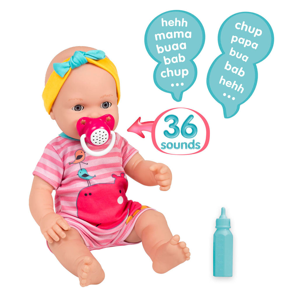 LT Кукла Le Bebe 40 см. с шише и магическа залъгалка с 36 звука