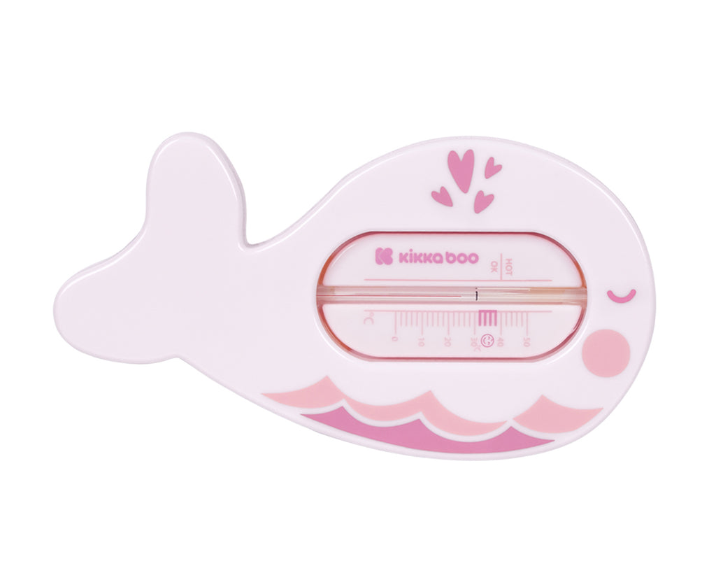 KikkaBoo Термометър за вода Whale Pink