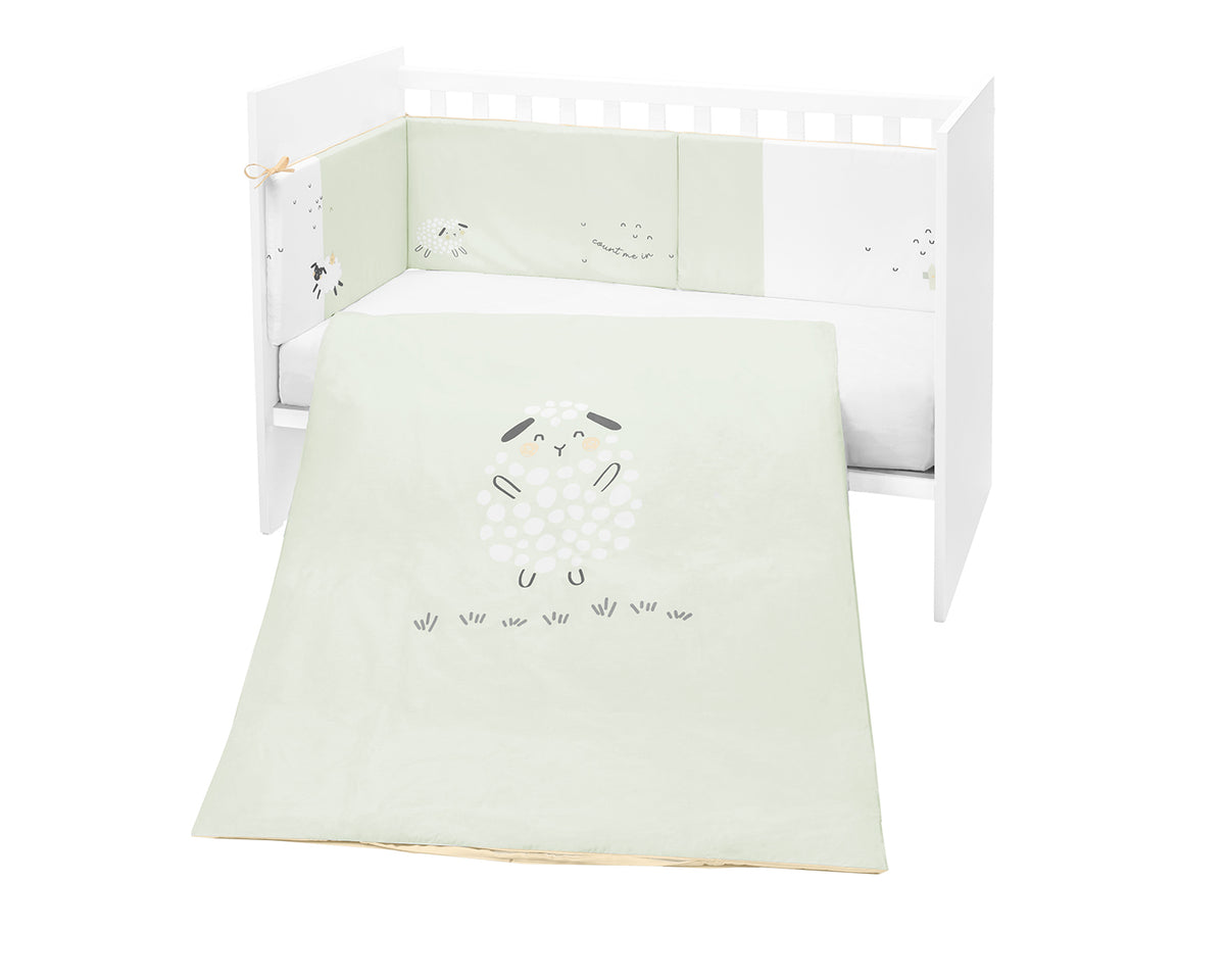 KikkaBoo Бебешки спален комплект 2 части EU style 60/120 Sleepy Sheep