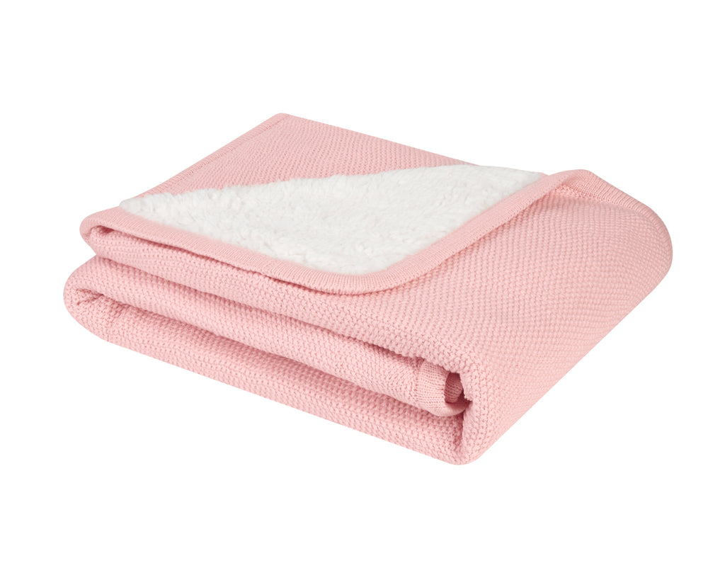 KikkaBoo Плетено памучно одеяло с шерпа Dream Big Pink