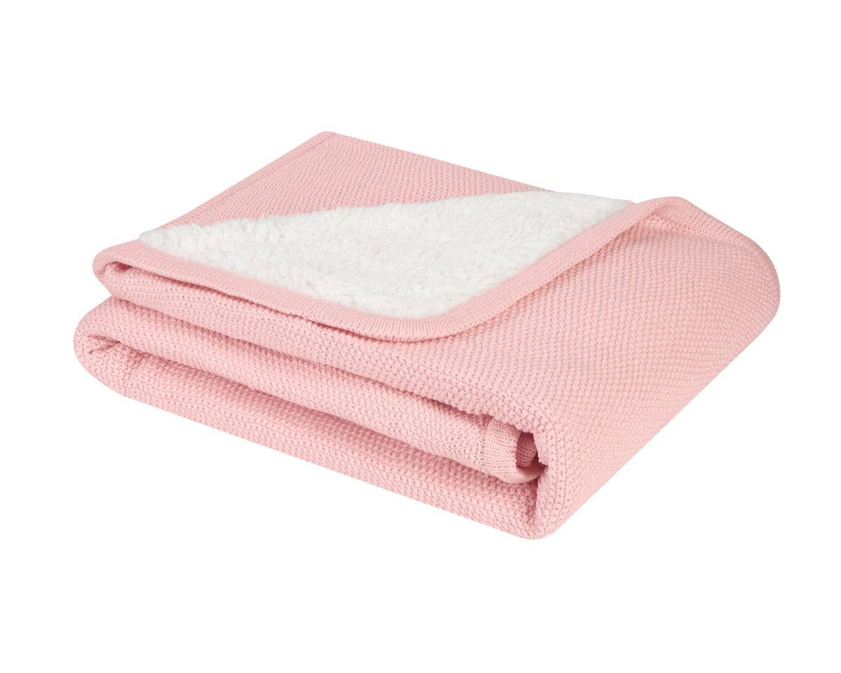 KikkaBoo Плетено памучно одеяло с шерпа Dream Big Pink