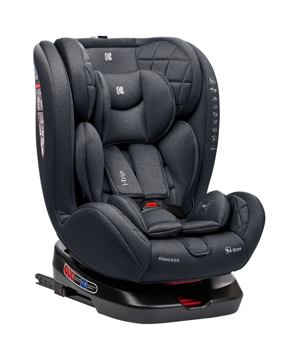 KikkaBoo Стол за кола 40-150 см i-Trip i-SIZE Grey