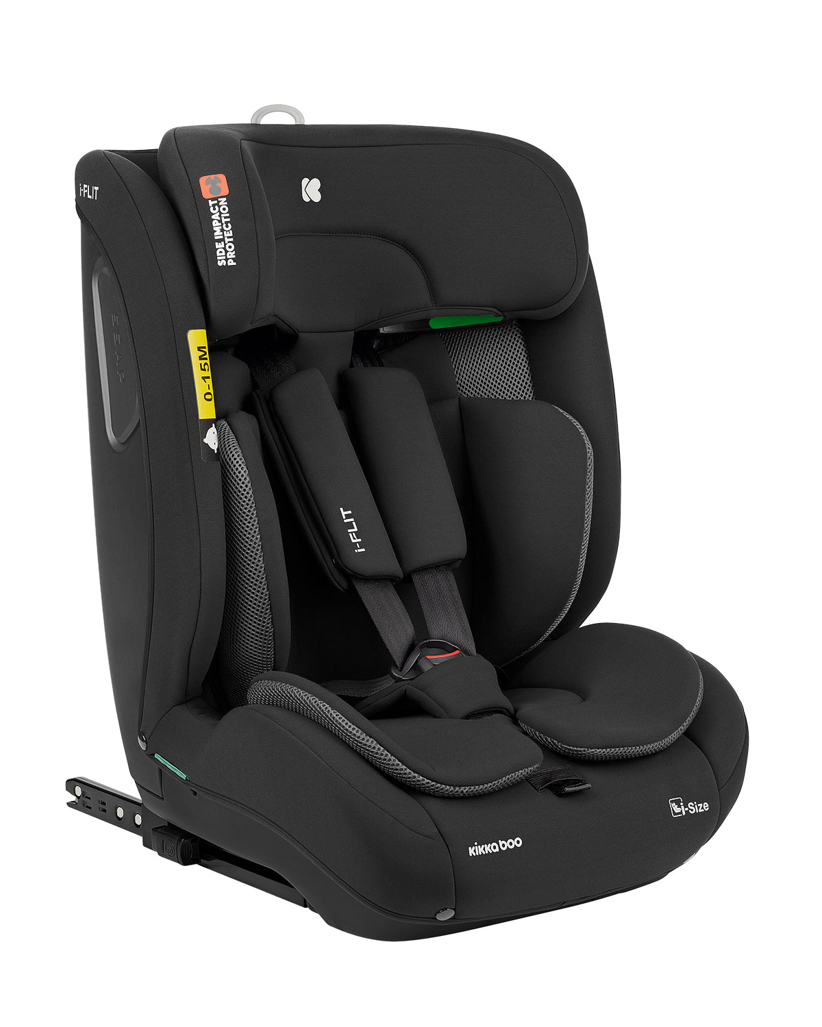 KikkaBoo Стол за кола 76-150 см i-Flit i-SIZE Black