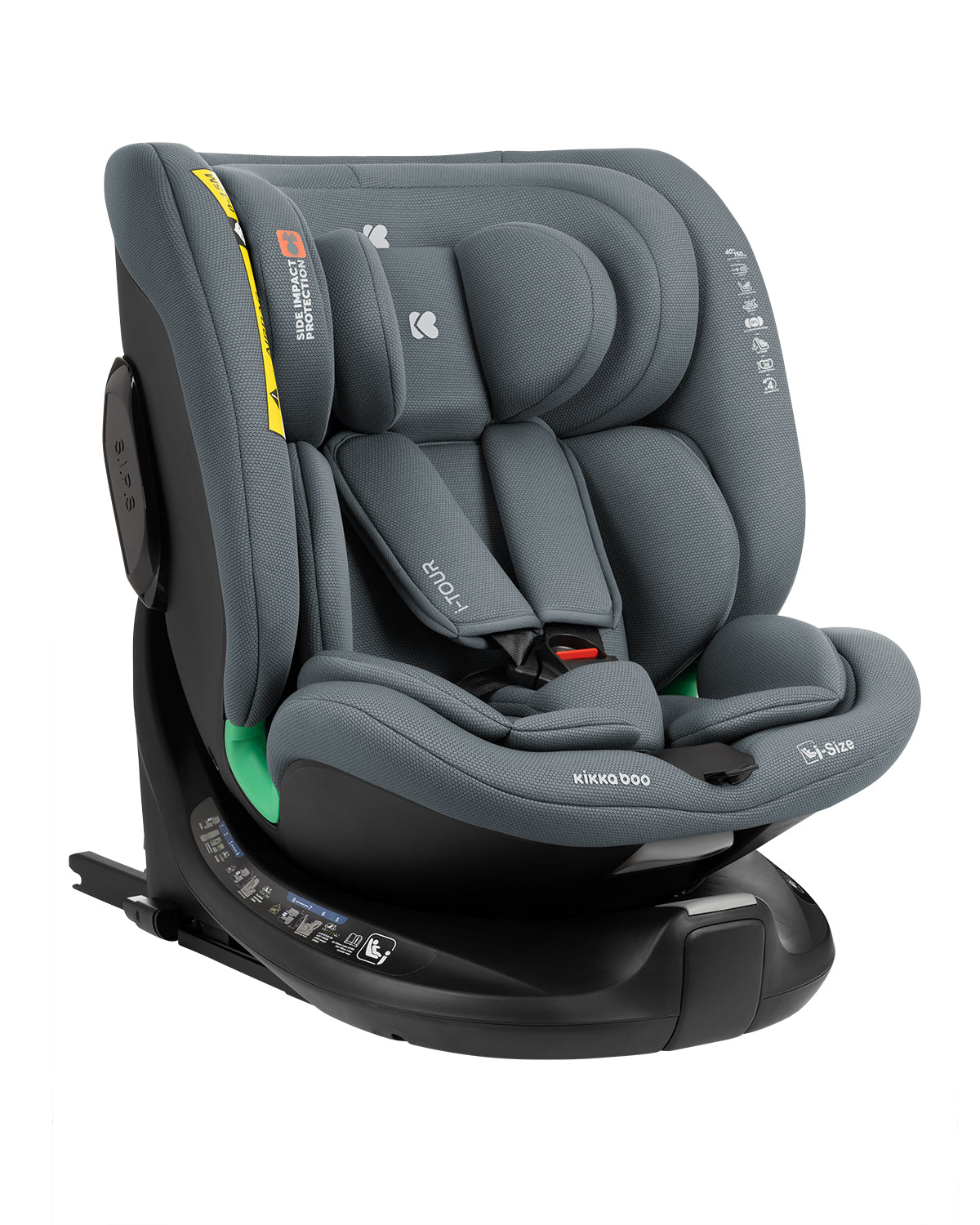 KikkaBoo Стол за кола 40-150 см i-Tour i-SIZE Dark Grey