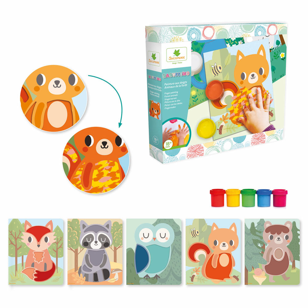 SYCOMORE Babyssimo Картини Рисувай с пръсти Горски животни