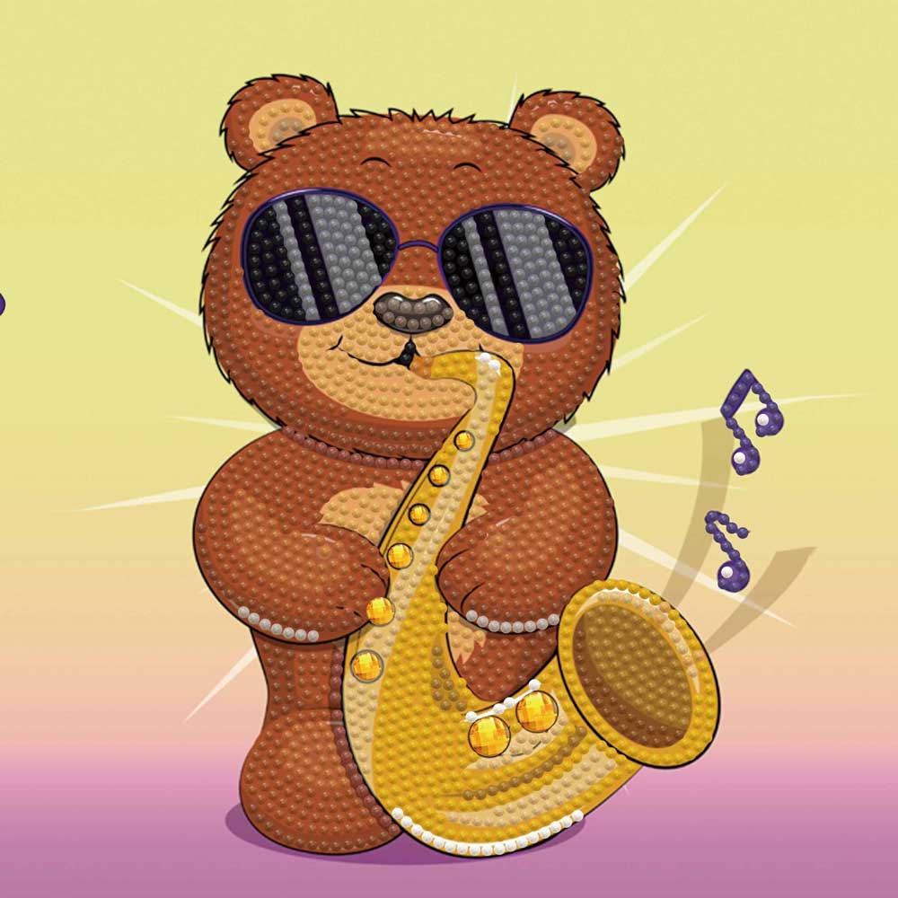 Diamond Dotz Диамантен гоблен Sax Bear 1722 диаманта