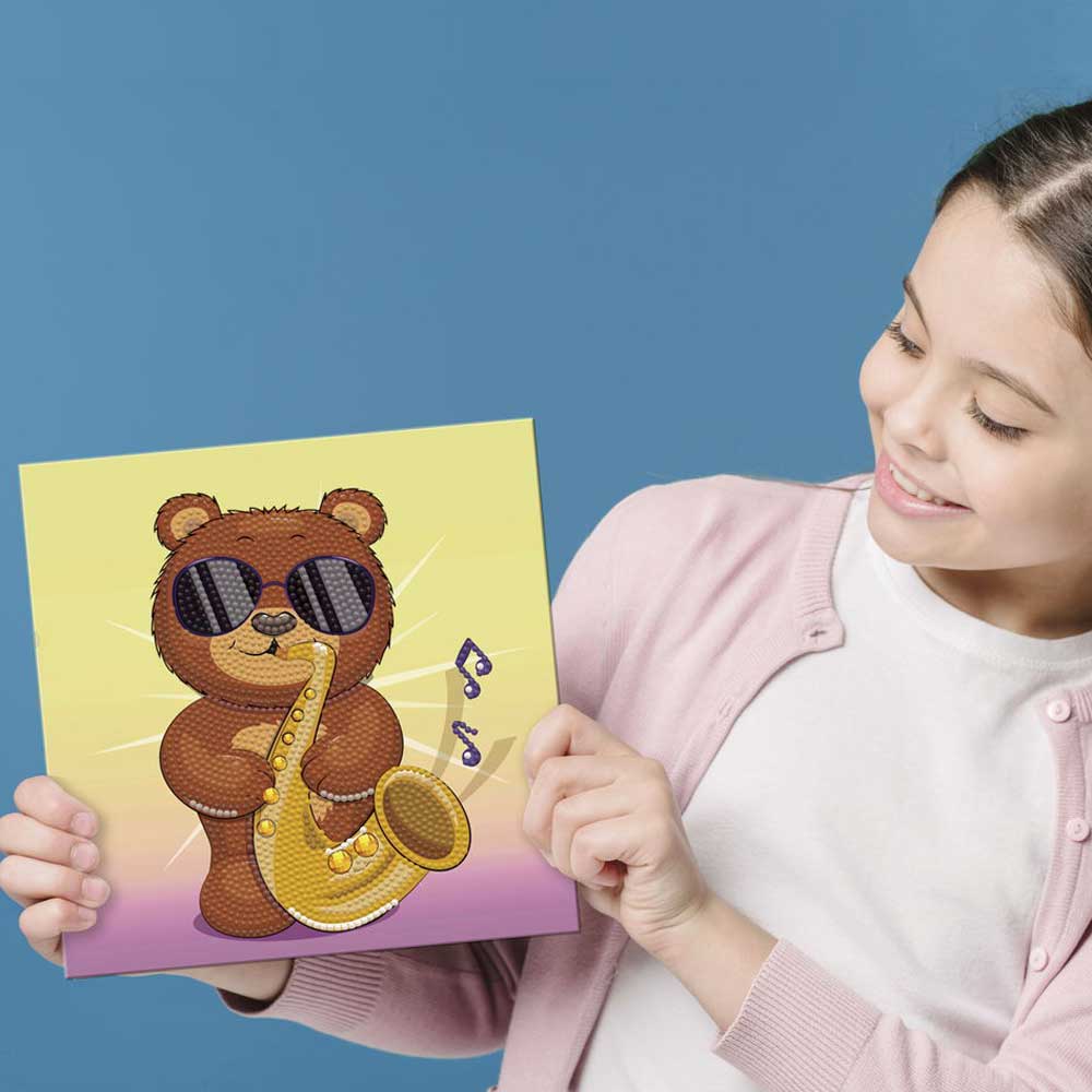 Diamond Dotz Диамантен гоблен Sax Bear 1722 диаманта