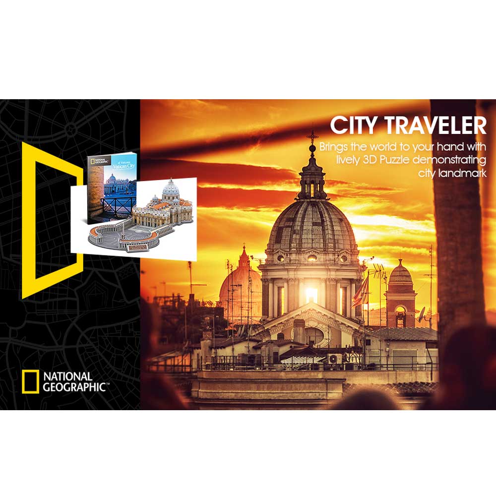 CubicFun Пъзел 3D National Geographic Vatican St.Peter's Basilica 101ч.