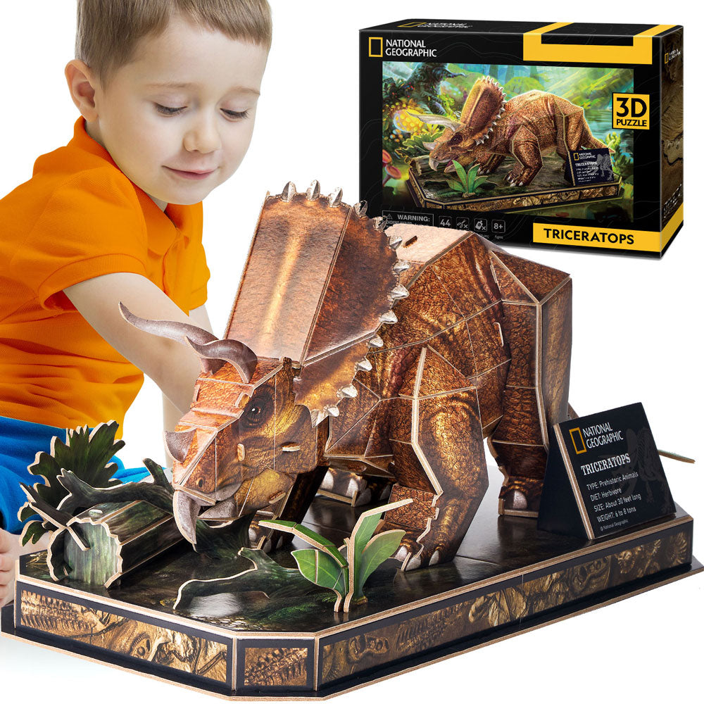 CubicFun Пъзел 3D National Geographic Triceratops 44ч.