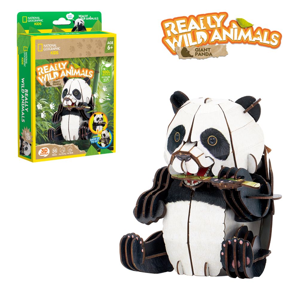 CubicFun Пъзел 3D Wild Animals Панда 55ч.