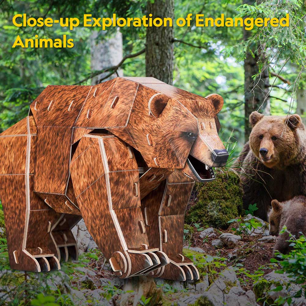 CubicFun Пъзел 3D National Geographic Кафява мечка 88ч.