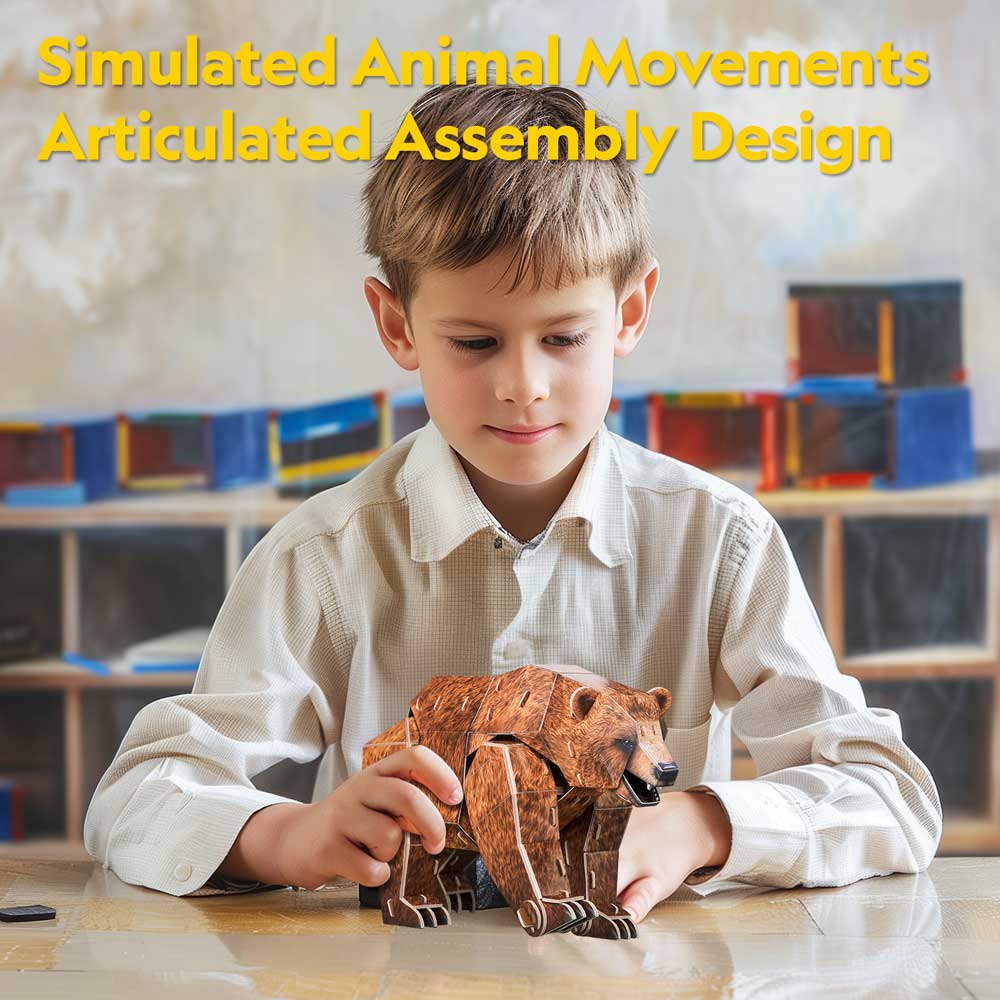 CubicFun Пъзел 3D National Geographic Кафява мечка 88ч.