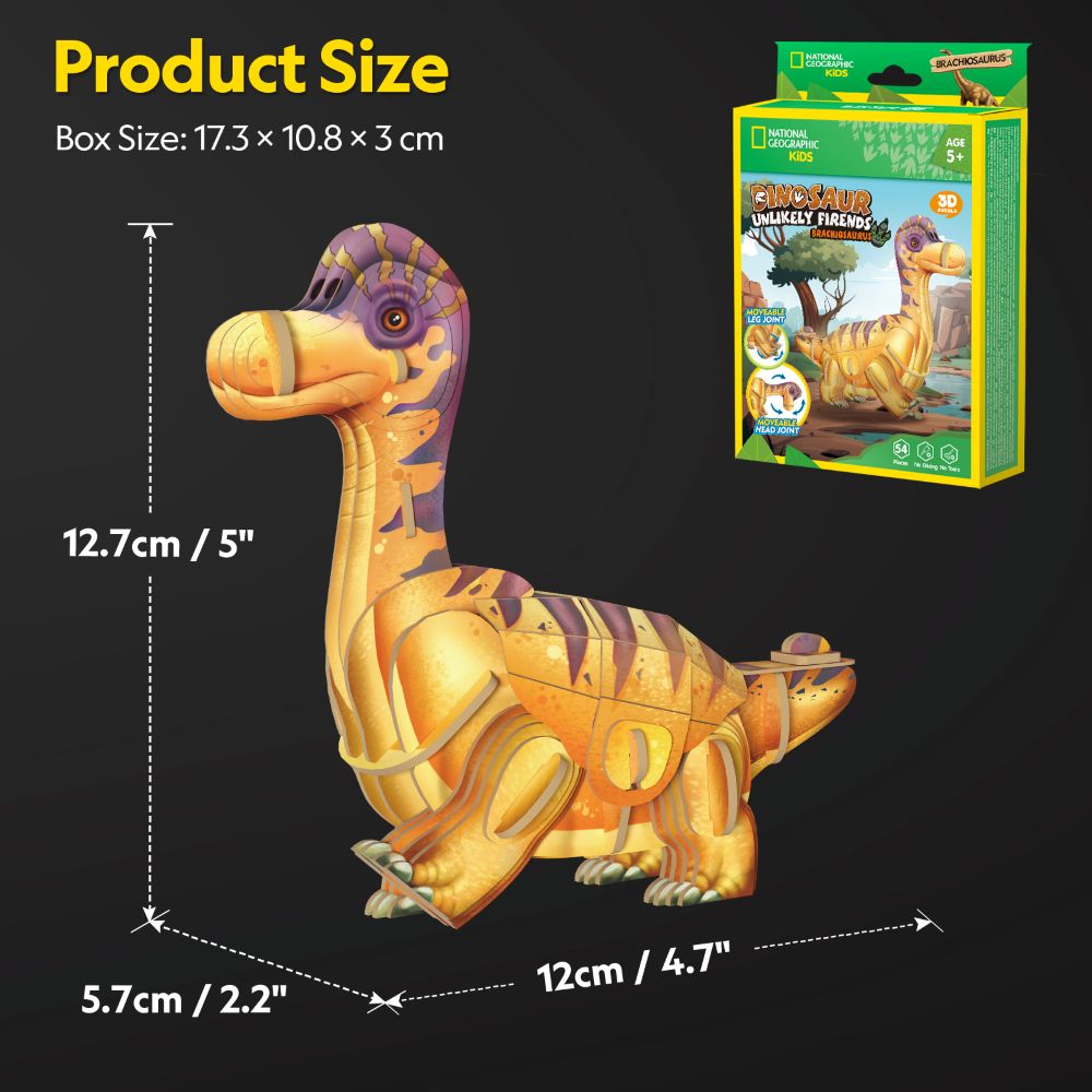 CubicFun Пъзел 3D Dinosaur Брахиозавър 54ч.