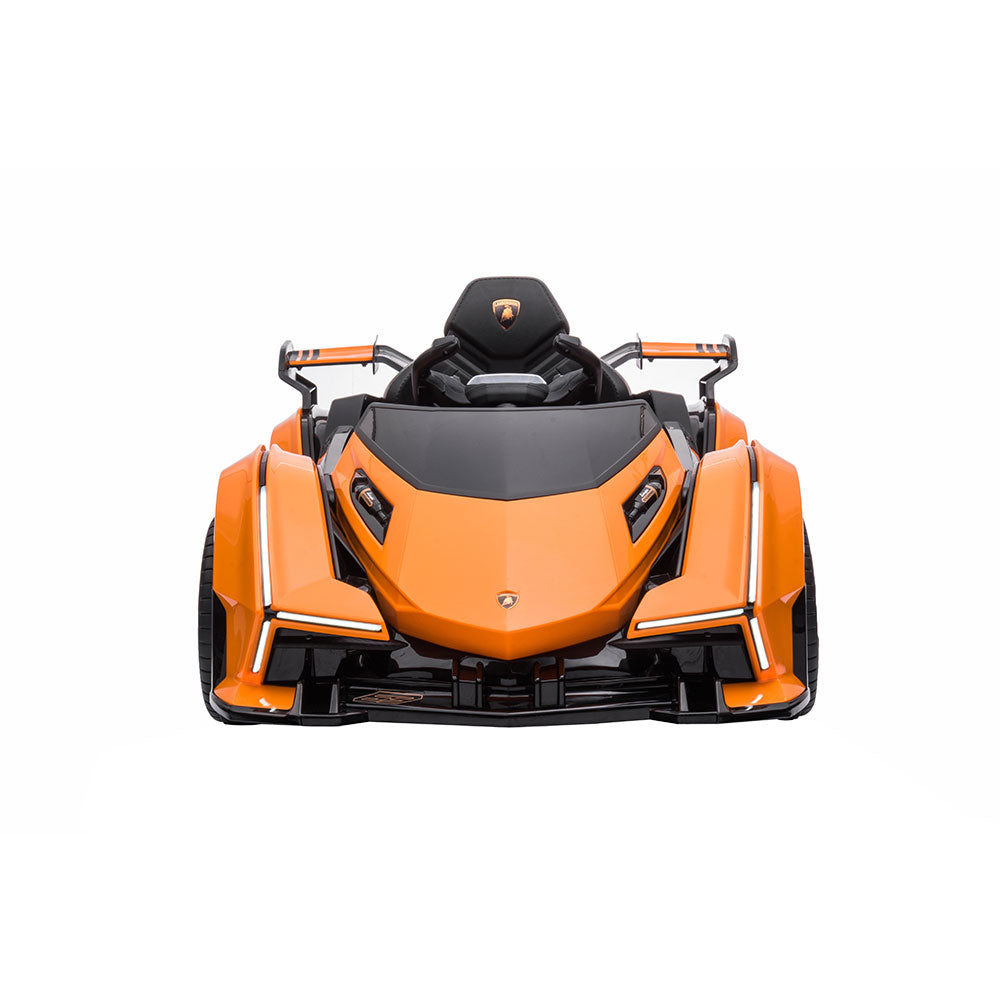 Акумулаторна кола LAMBORGHINI VISION GT с кожена седалка и родителски контрол 12V Черно
