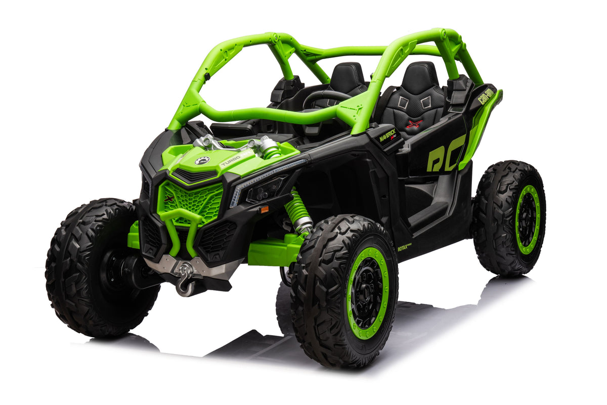 KikkaBoo Акумулаторна кола Licensed Can Am Maverick Green