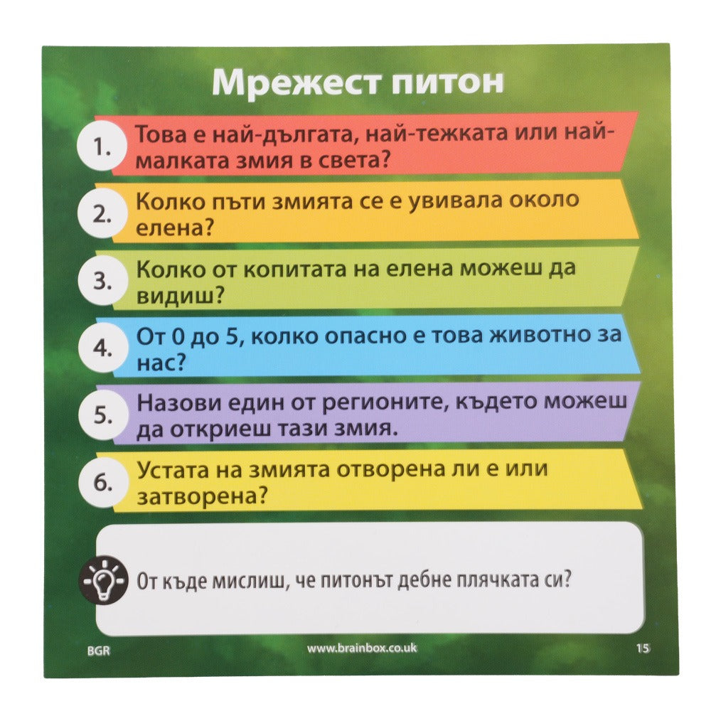BRAINBOX Игра Опасни Животни