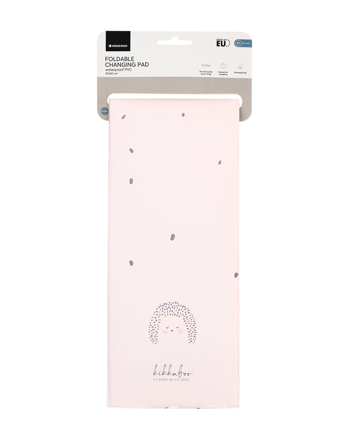 KikkaBoo Сгъваема PVC подложка за повиване 50x80 см Hedge-hugs