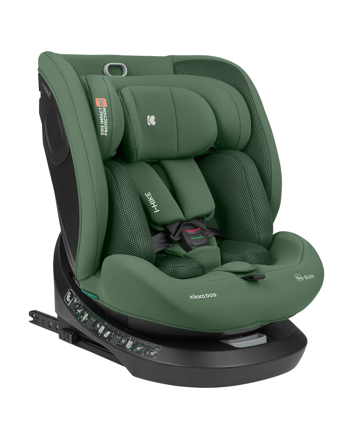 KikkaBoo Стол за кола 40-150 см i-Hike i-SIZE Army Green 2026