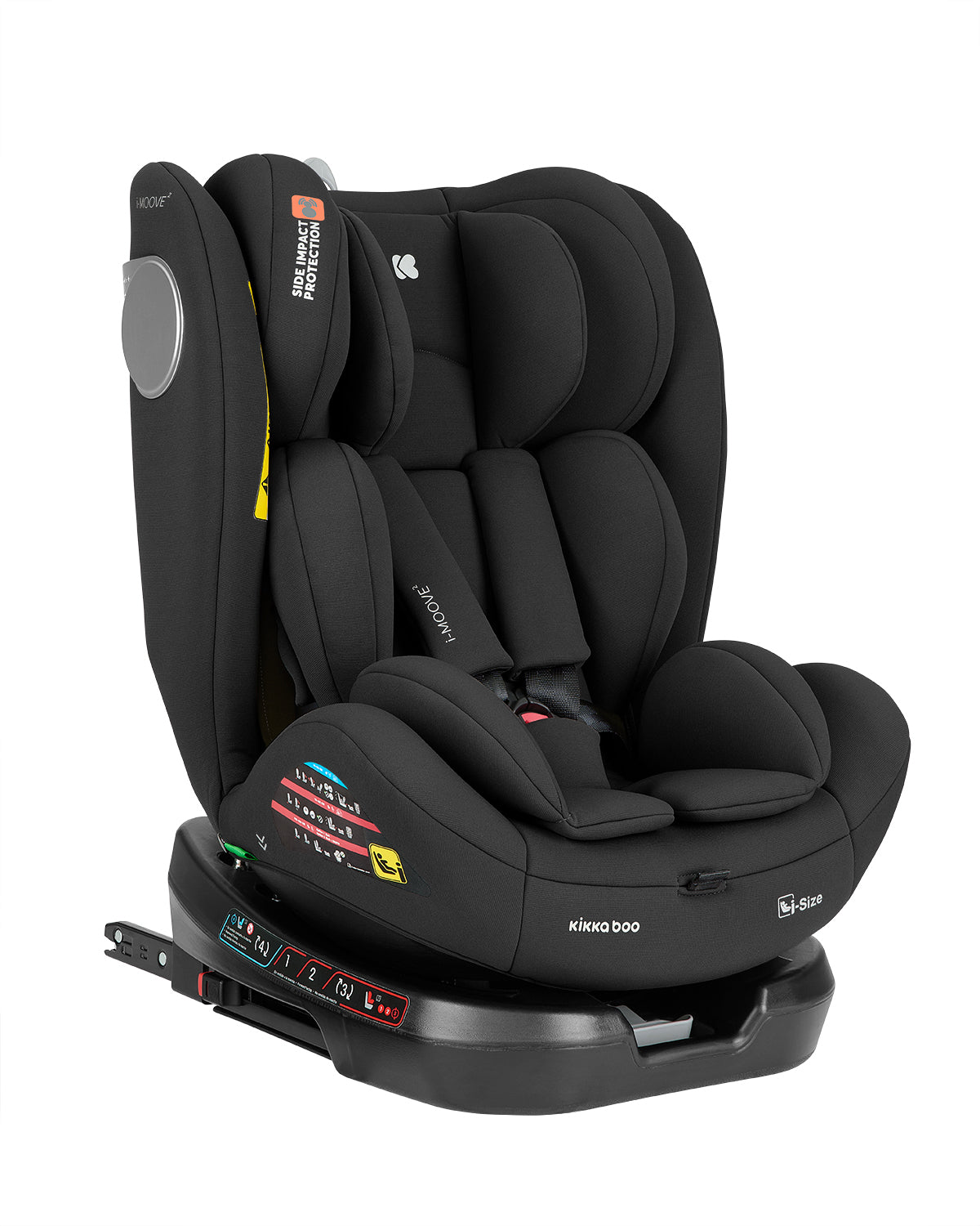 KikkaBoo Стол за кола 40-150 см i-Moove 2 i-SIZE Black