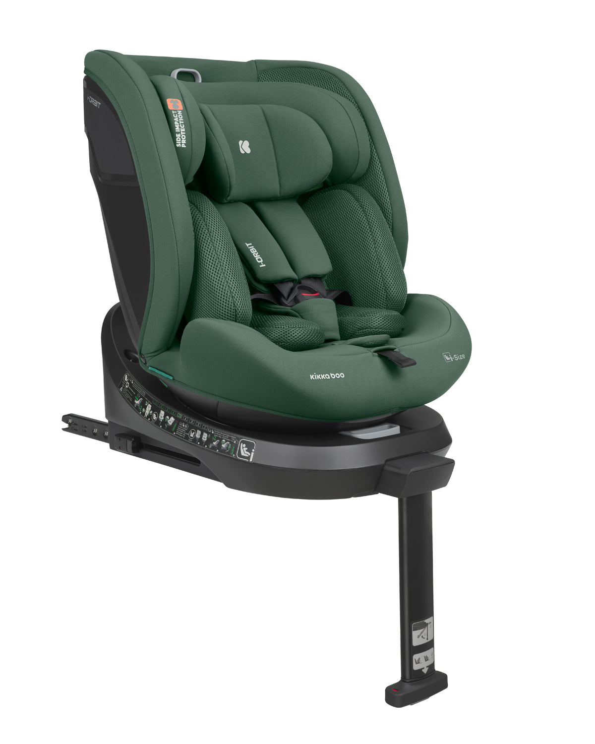 KikkaBoo Стол за кола 40-150 см i-Orbit i-SIZE Army Green 2026