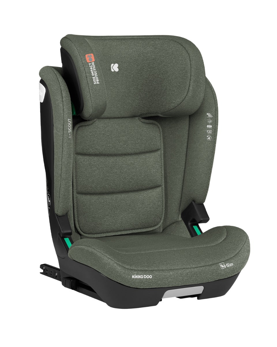 KikkaBoo Стол за кола 100-150 см i-Scout i-SIZE Army Green