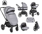 Cangaroo Комбинирана детска количка Christiano 3в1 - Сив