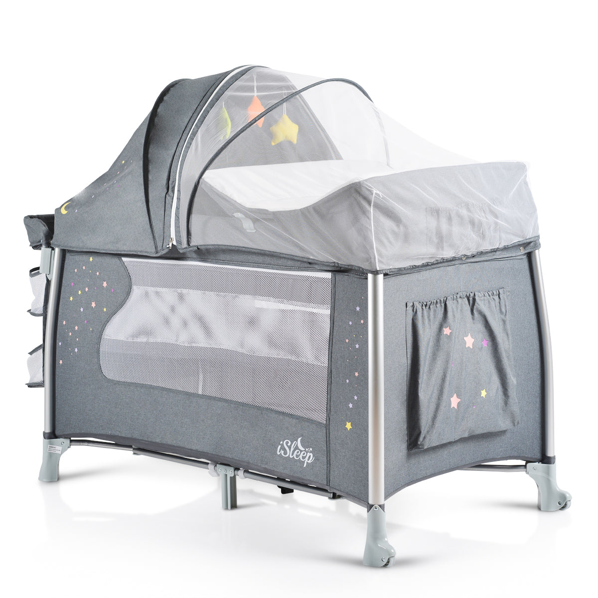 Cangaroo Детска кошара ISleep сив