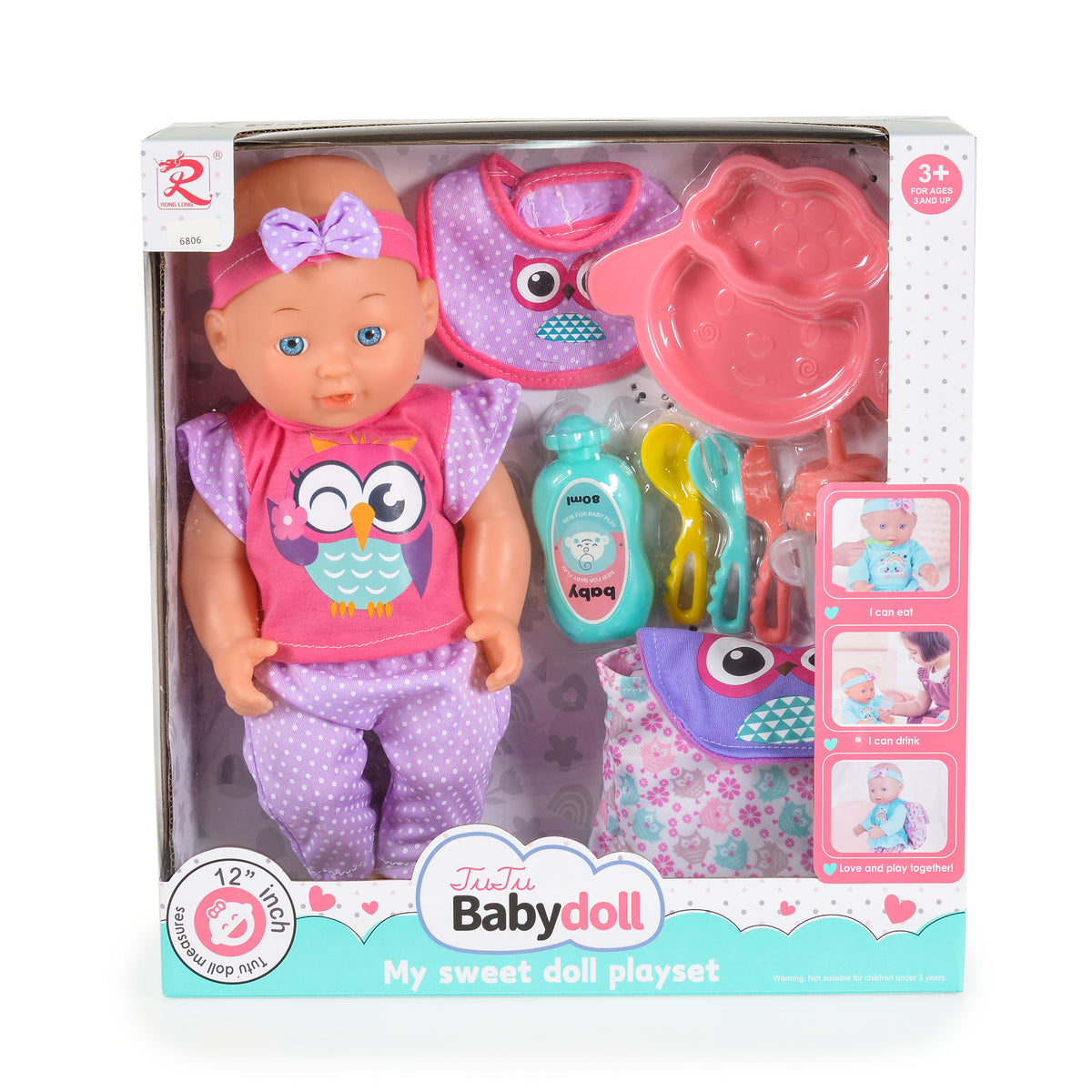 Tutu love Кукла 31см с аксесоари и раница Owl 6806