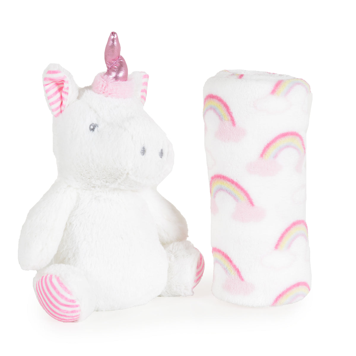 Cangaroo Бебешко одеяло 90/75 cm с играчка Unicorn rainbow