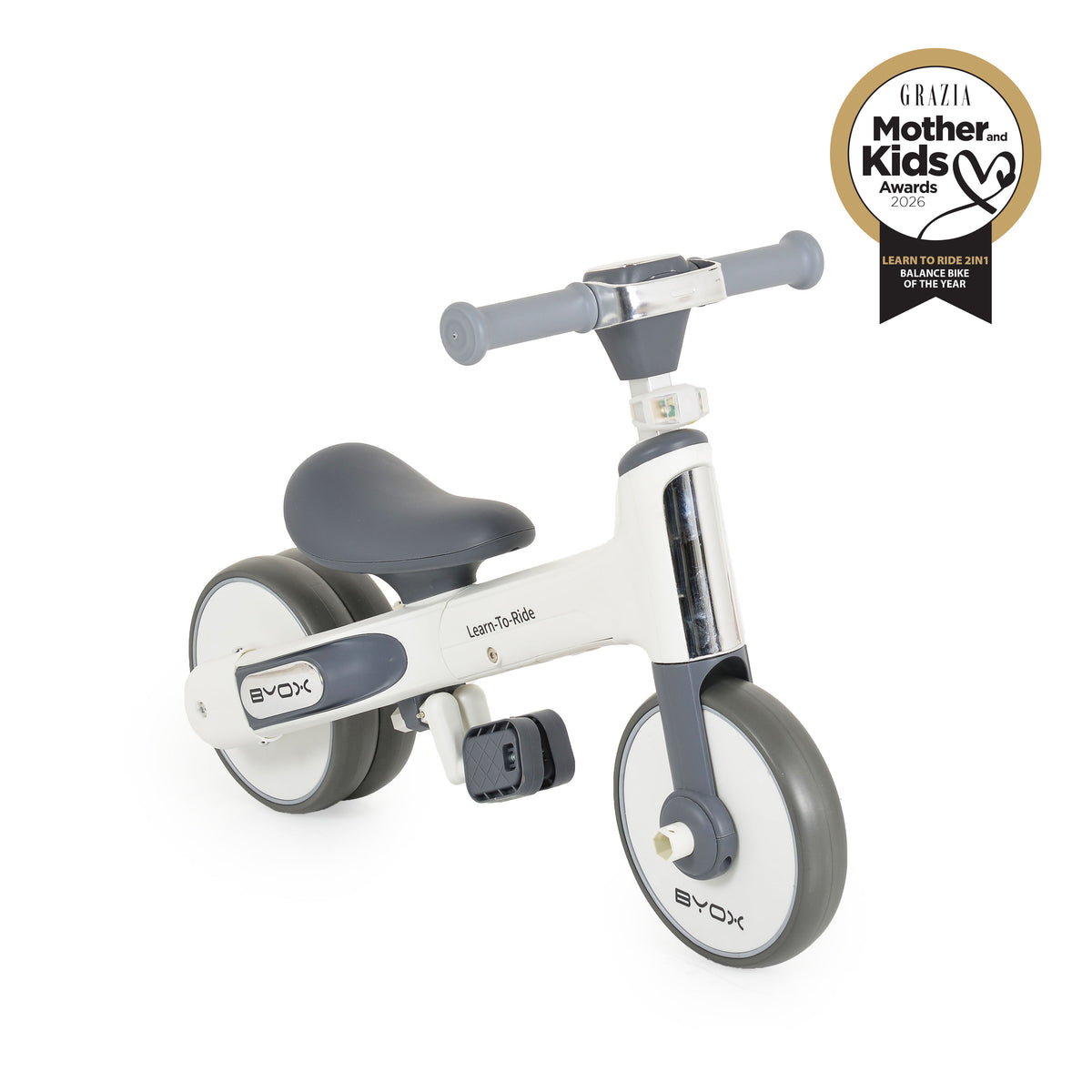 Byox Мини баланс велосипед Learn to Ride 2в1 - Бял