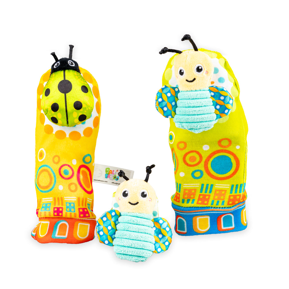 Bali Bazoo Дрънкалки чорапи Green Beetle Bee 82624