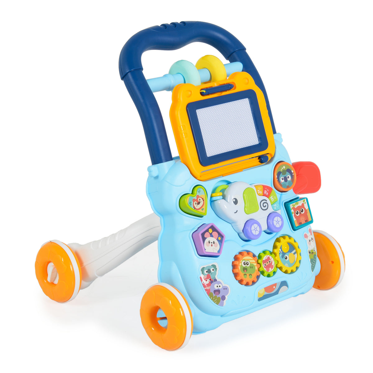 Moni Toys Играчка за прохождане Elephant-HE0810-син