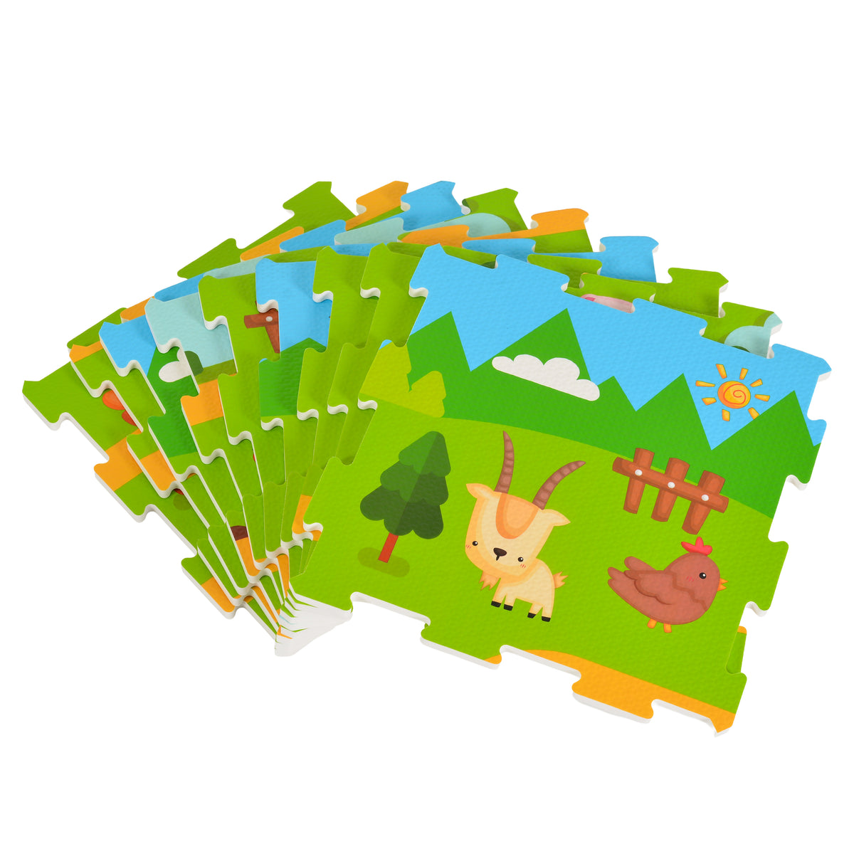 Moni Toys Мек пъзел с принт Farm 0341