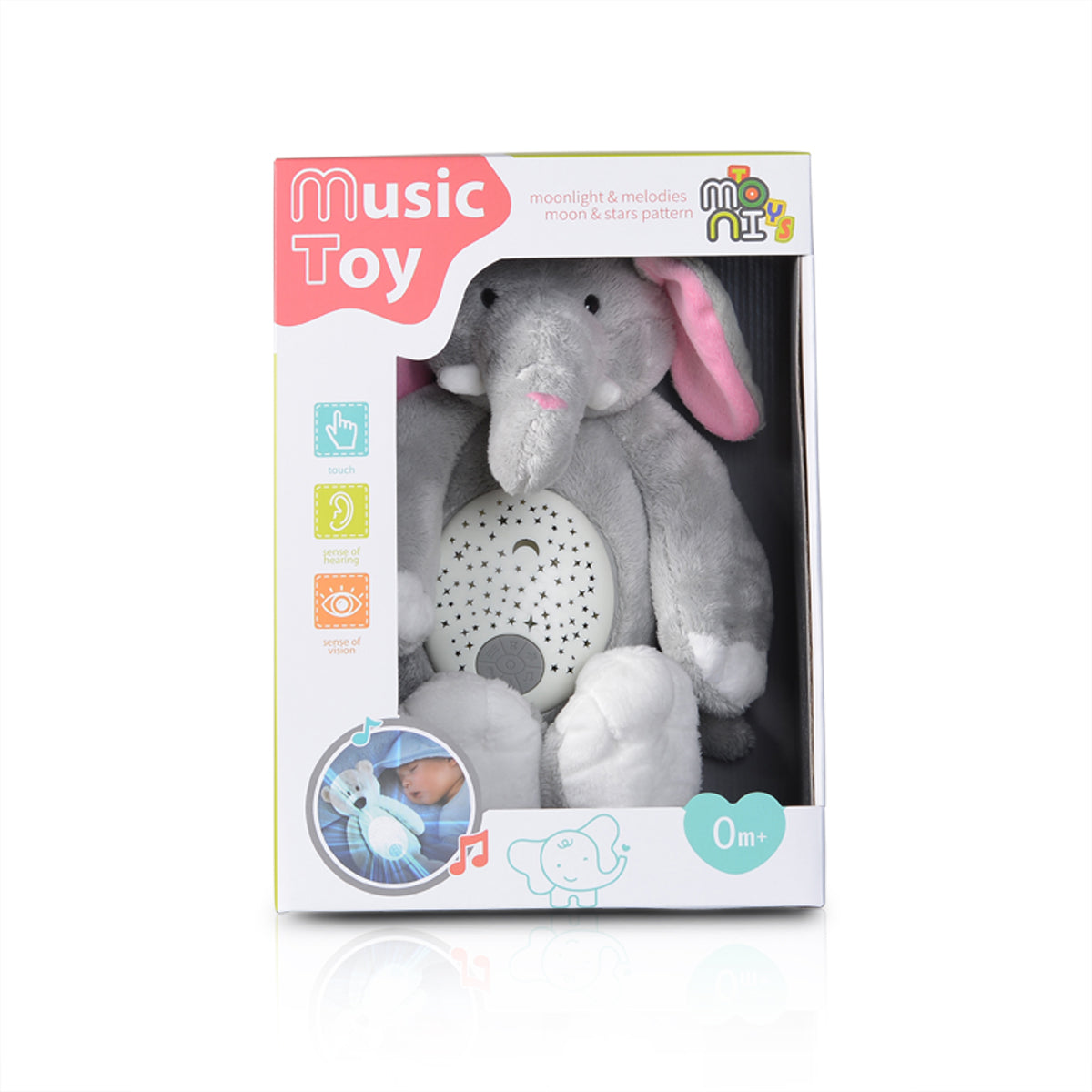 Moni Toys Нощна лампа с бял шум-Слон-K999-311