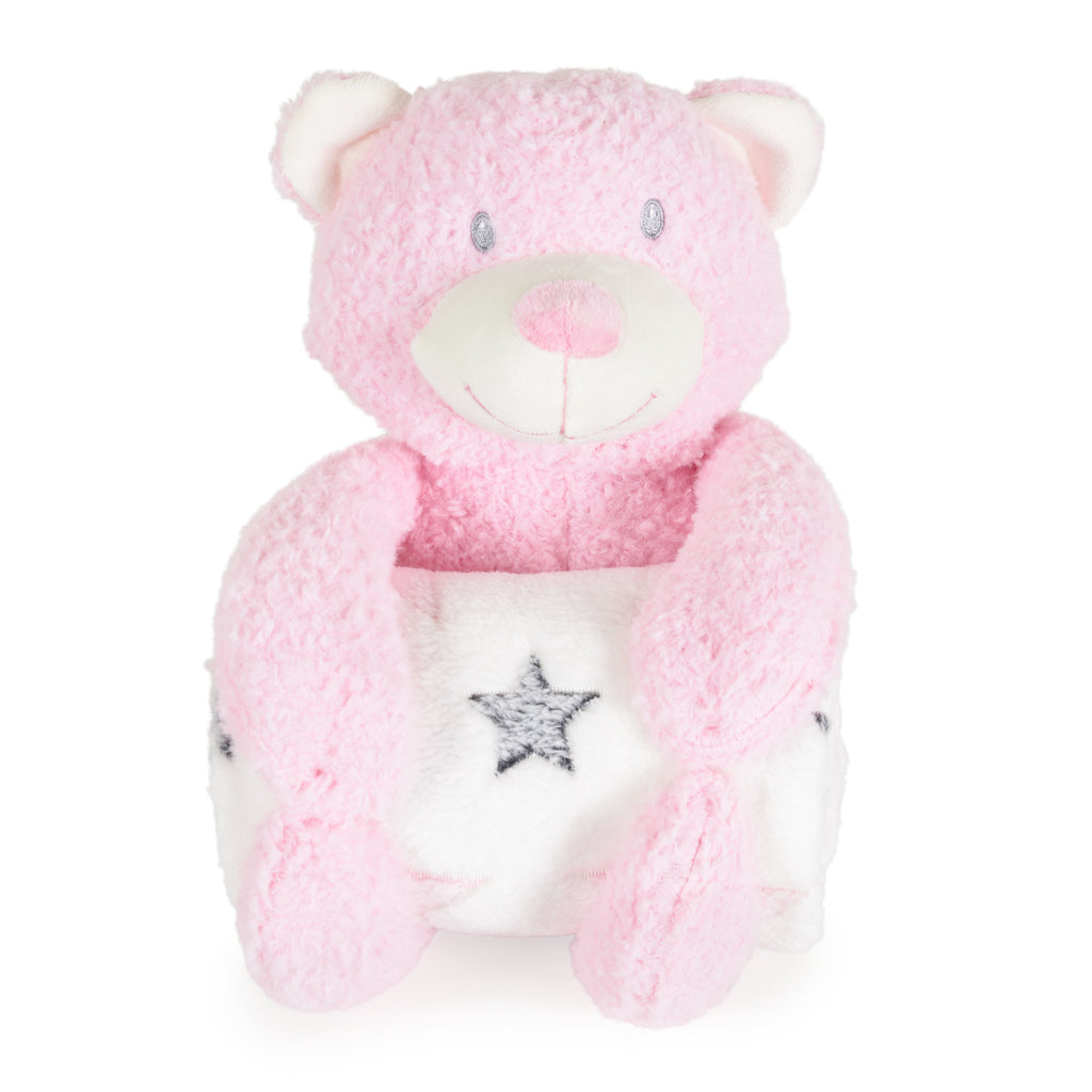 Cangaroo Одеяло 90/75 cm с играчка Rory Bear - Розов