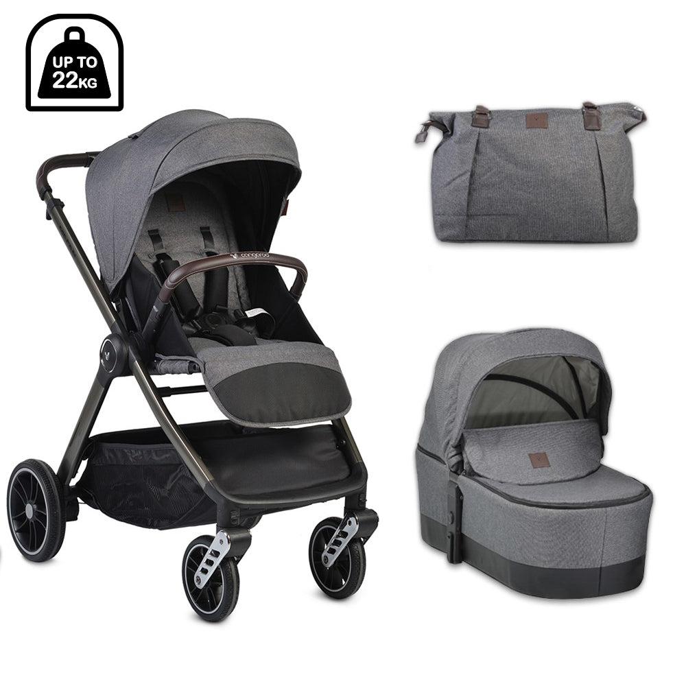 Cangaroo Комбинирана детска количка Macan 2в1 - Сив
