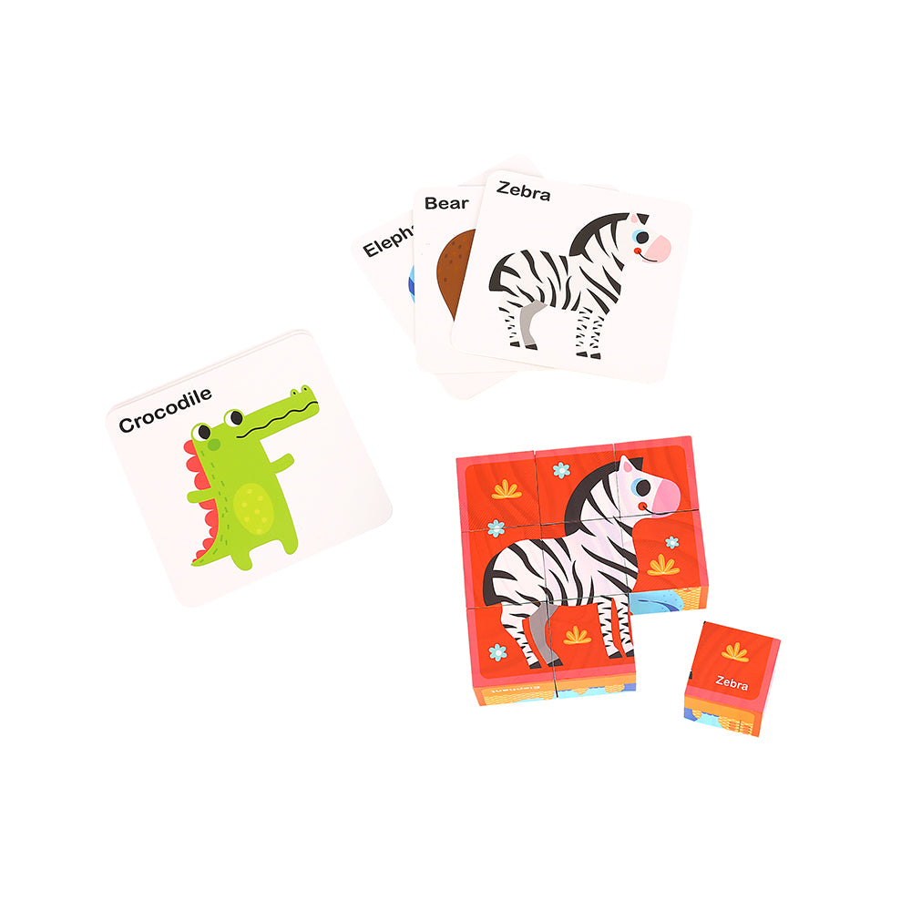 Tooky Toy Дървени кубчета 9 елемента TL690