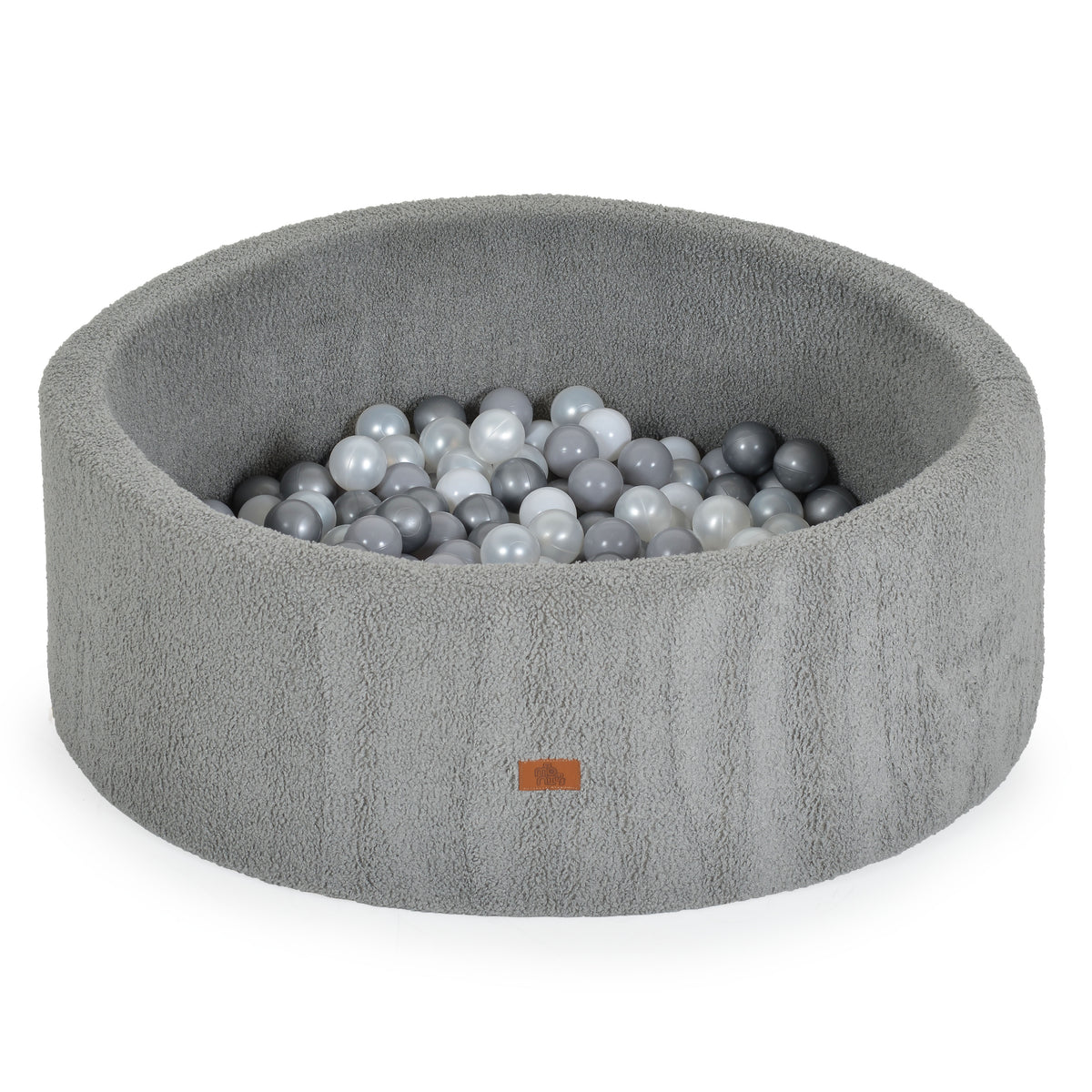 Moni Toys Мек басейн Boucle с 200 топки - Сив
