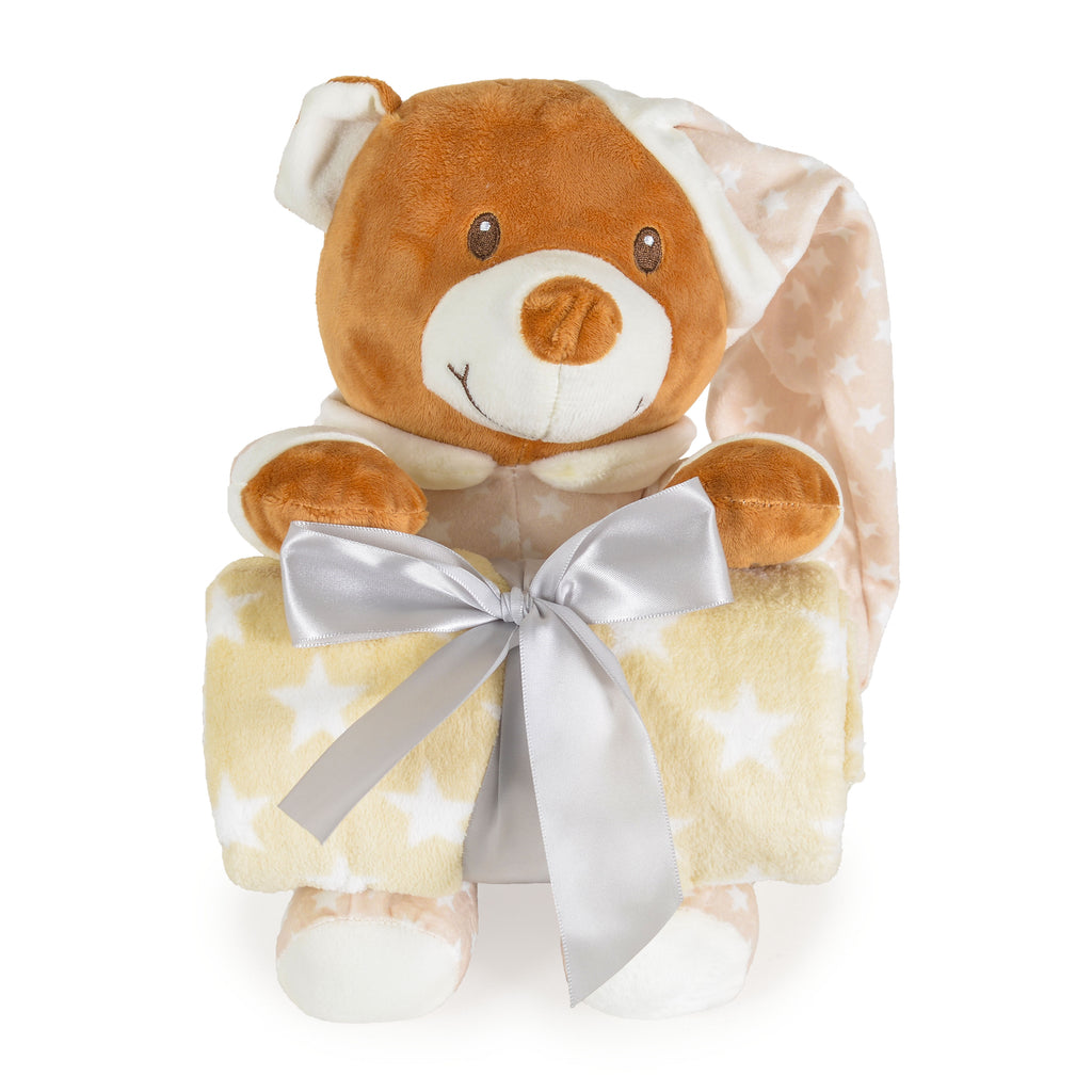 Cangaroo Одеяло 90/75 cm с играчка Addie Bear - Бежов