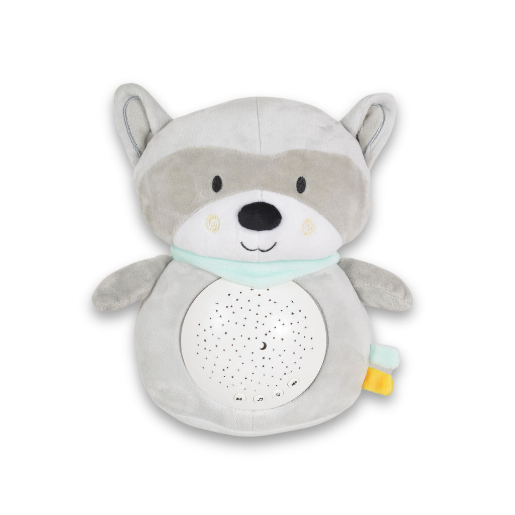 Moni Toys Нощна лампа и прожектор с бял шум Snuggly-Raccoon