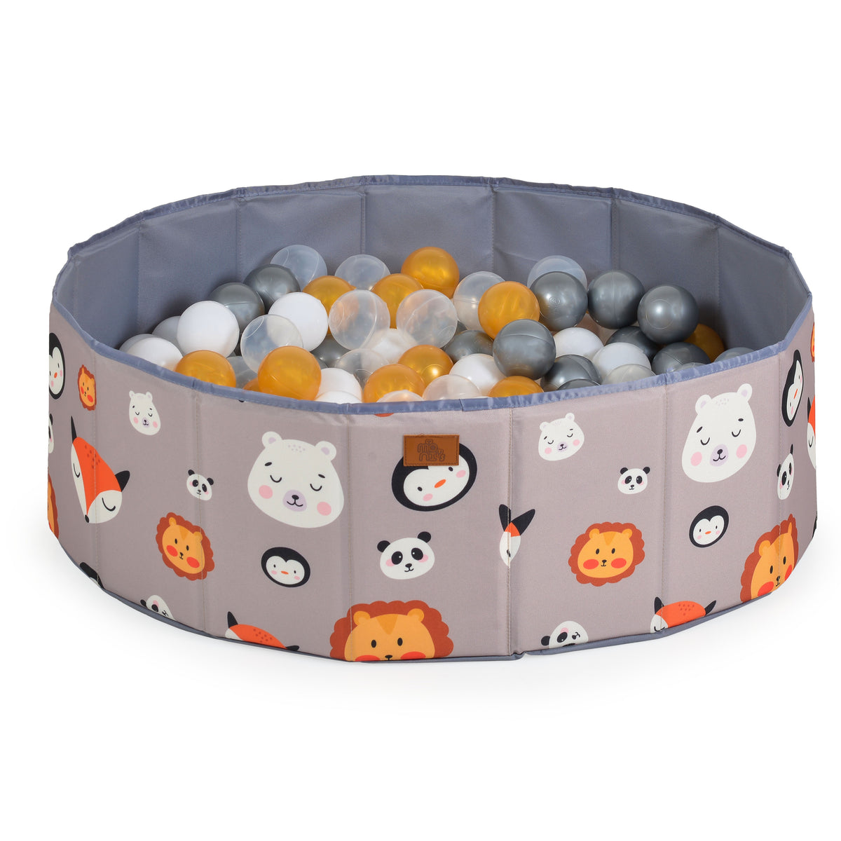 Moni Toys Сгъваем басейн с 90бр. топки Melo-animals